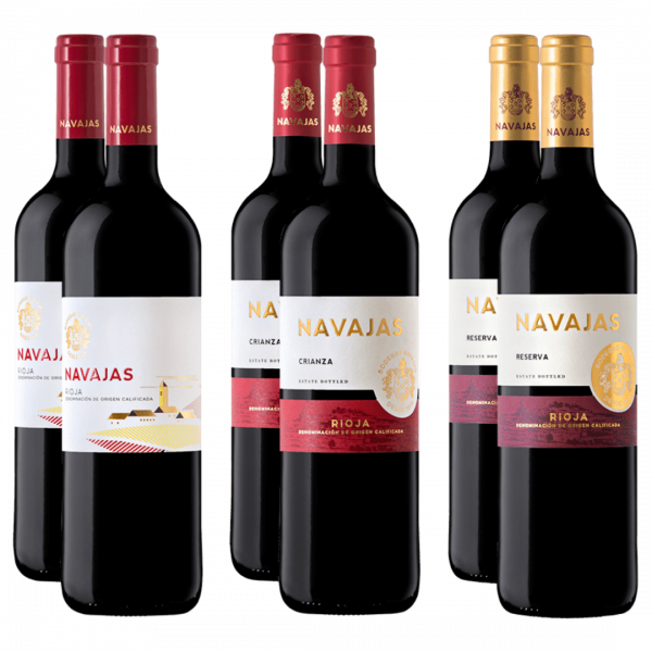 Navajas Rioja 6er Rotwein-Probierpaket